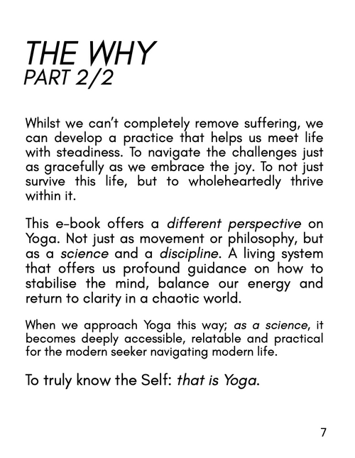 PAUSE EBOOK: A guided exploration of the Self through the Science of Yoga